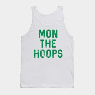 Mon The Hoops, Glasgow Celtic Football Club Green Distressed Text Design Tank Top